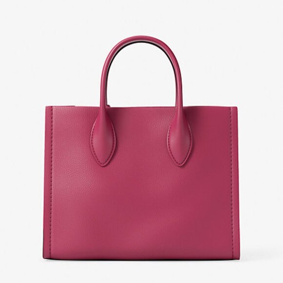 New Michael Kors Mirella Small Shopper Top Zip Crossbody Dark Raspberry - Picture 5 of 5